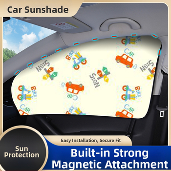 Автомобилно слънцезащитно покритие за страничен прозорец със магнитно присосване, алуминиева фолио, печат на лого възможен, съвместимост: общи автомобили