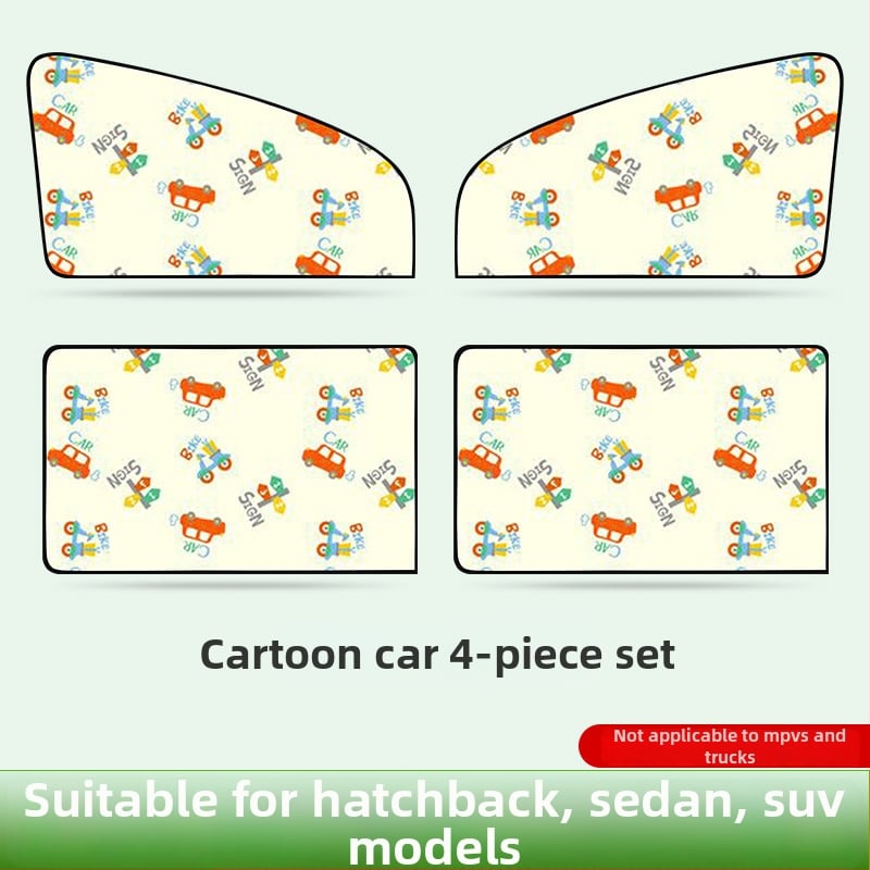 Автомобилно слънцезащитно покритие за страничен прозорец със магнитно присосване, алуминиева фолио, печат на лого възможен, съвместимост: общи автомобили