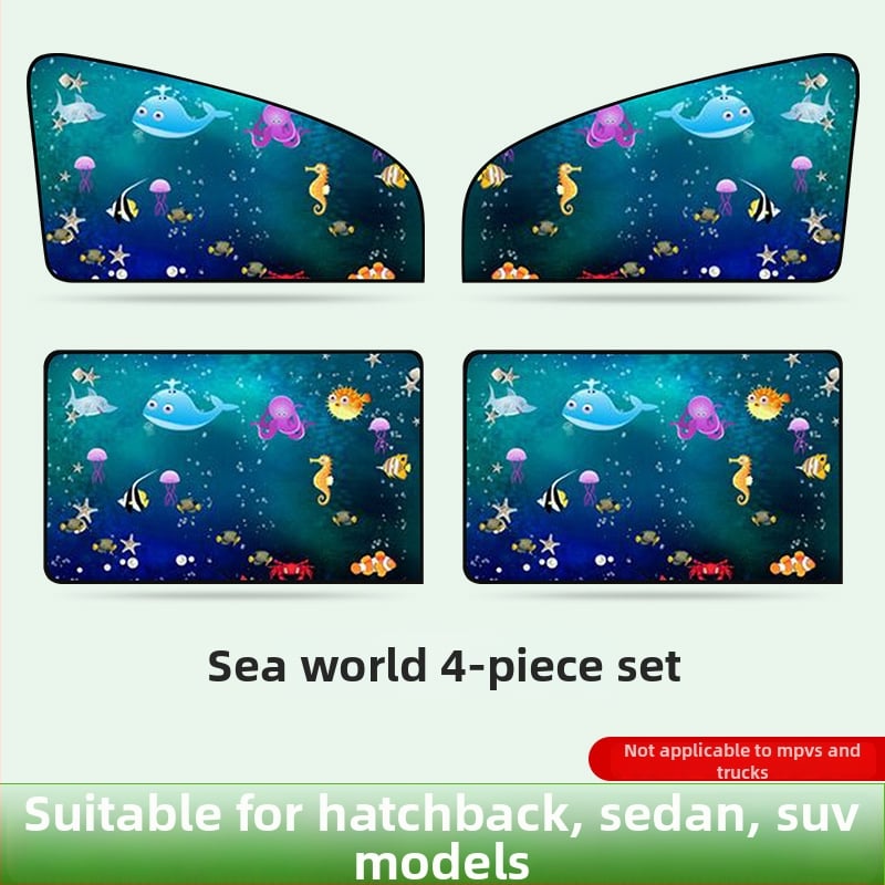 Автомобилно слънцезащитно покритие за страничен прозорец със магнитно присосване, алуминиева фолио, печат на лого възможен, съвместимост: общи автомобили