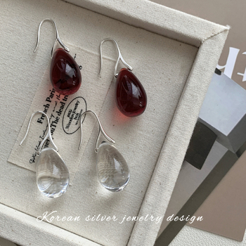 Обеци – 925 стерлингово сребро, капковидна форма, минималистичен стил, марка Qinhong