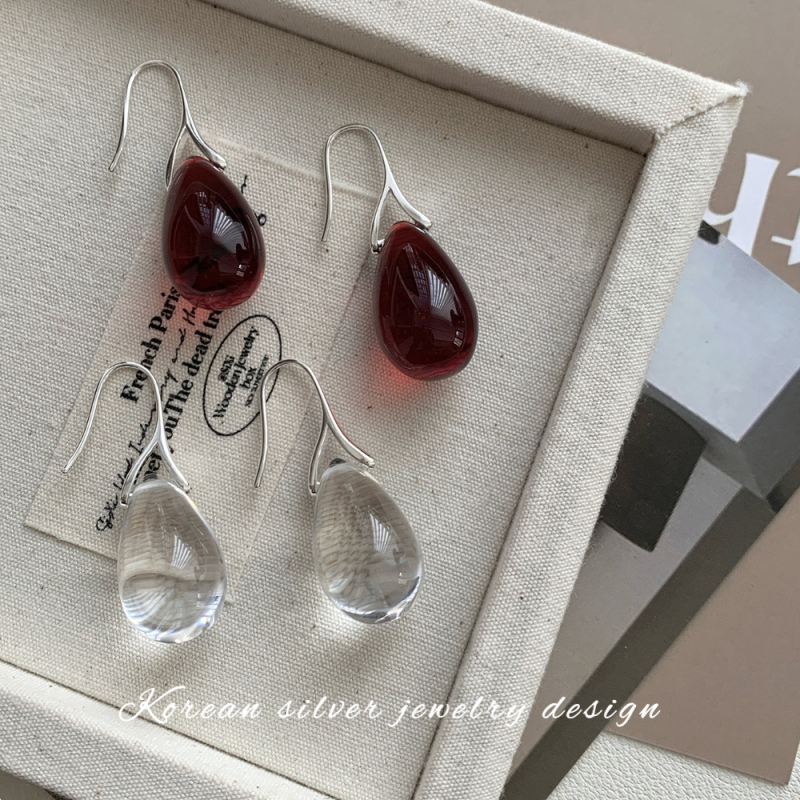 Обеци – 925 стерлингово сребро, капковидна форма, минималистичен стил, марка Qinhong