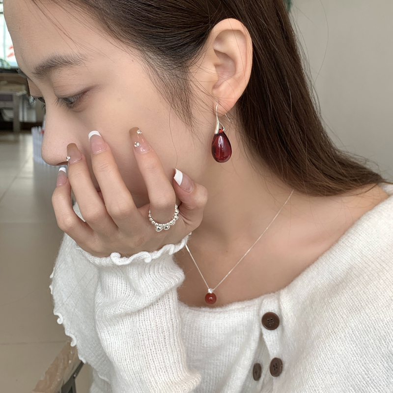 Обеци – 925 стерлингово сребро, капковидна форма, минималистичен стил, марка Qinhong