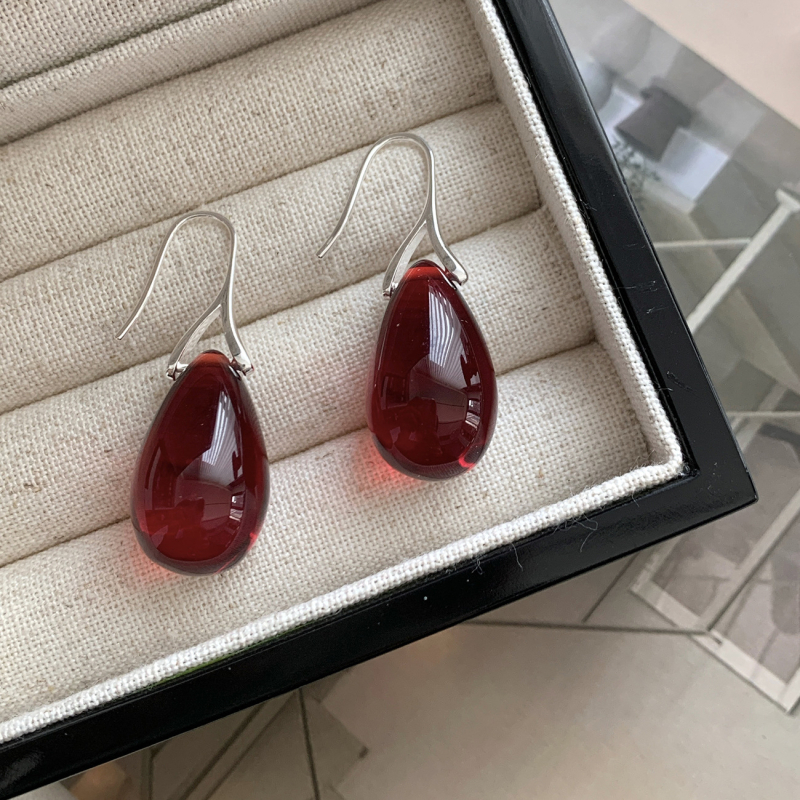 Обеци – 925 стерлингово сребро, капковидна форма, минималистичен стил, марка Qinhong