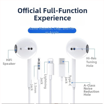 Bone Quality 008 Vadu in-ear austiņas, 1,2 m kabelis, saderīgas ar iOS