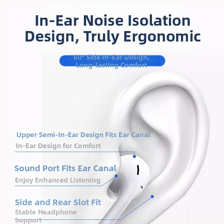 Bone Quality 008 Laidinės In-Ear ausinės, 1,2 m kabelis, suderinama su iOS