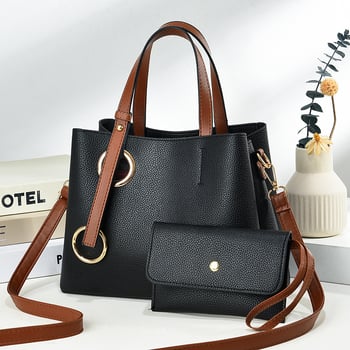 PU torbica preko ramena, gradski stil, dizajn mom bag, horizontalni kvadratni oblik, zatvaranje na zip — Emperor Rhinoceros