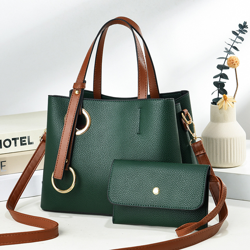 PU torbica preko ramena, gradski stil, dizajn mom bag, horizontalni kvadratni oblik, zatvaranje na zip — Emperor Rhinoceros