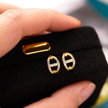 Cercei cu clips – Geometric design, cupru, placare electro, stil simplu, lansare vară 2024