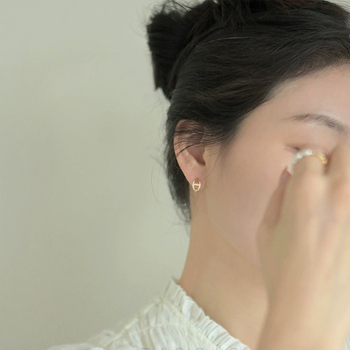 Cercei cu clips – Geometric design, cupru, placare electro, stil simplu, lansare vară 2024