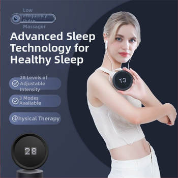 Kõrvaklipsi unemassaaž mikrovoolu madala sagedusega impulssidega, laaditav sisseehitatud aku 500–800 mAh, 6–8 tunni tööiga, LED-ekraan, infrapunafüsioteraapia ja taimer