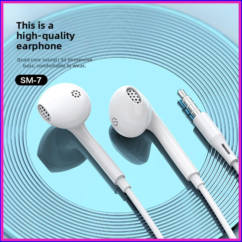 Laidinės in-ear ausinės su 3,5 mm kištuku, mikrofonu ir 1,2 m kabeliu