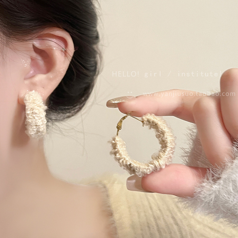 Naušnice - Geometrijski krug, retro stil, miješan materijal, electroplating, unisex