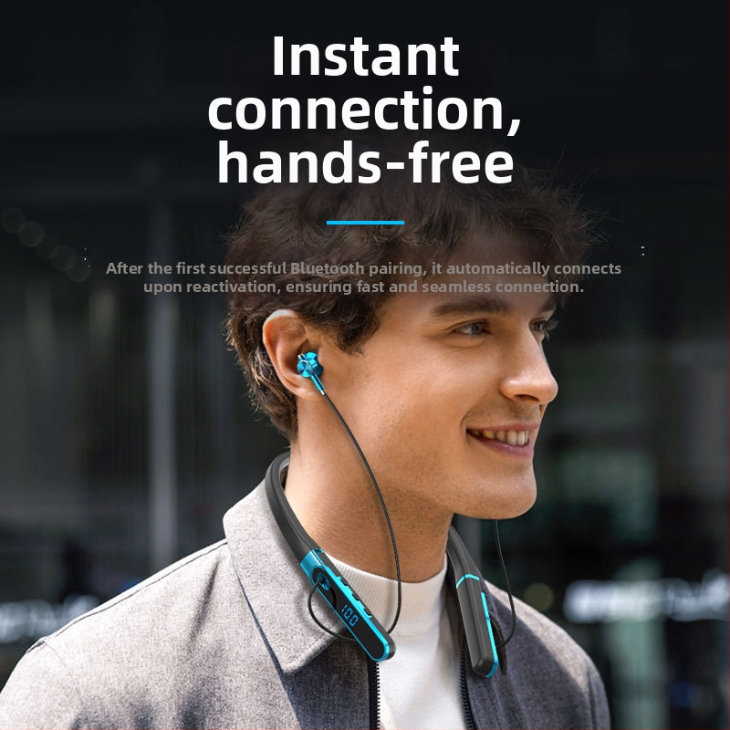 Aaalbl Bluetooth slúchadlá s krkom pre karaoke a živý prenos – Stereo zvuk, Bluetooth 5.4, dosah 10 m, výdrž batérie 4–8 hodín, Digitálny displej