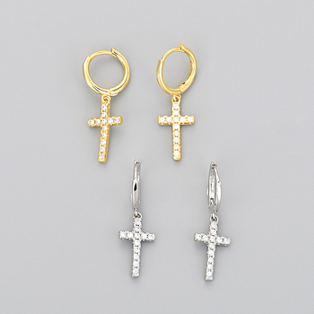 Cercei pentru femei din cupru, geometrie simplă, placare electrolitică