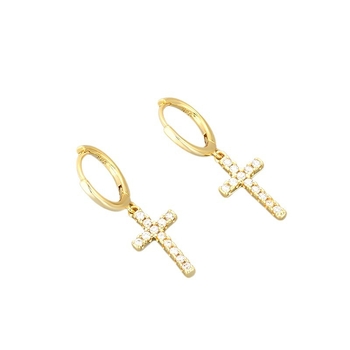 Cercei pentru femei din cupru, geometrie simplă, placare electrolitică