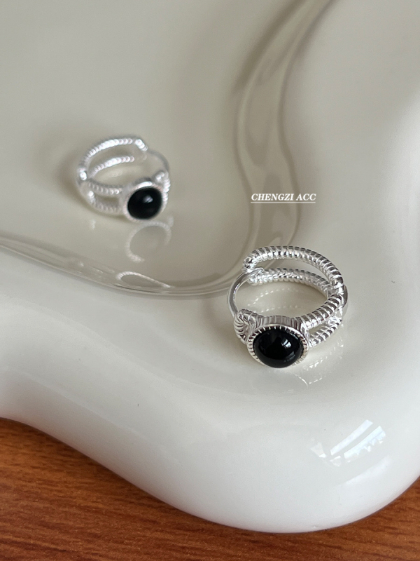 Cercei din cupru cu cerc geometric, placare electrolitică, Han Sha, stil japono-coreean