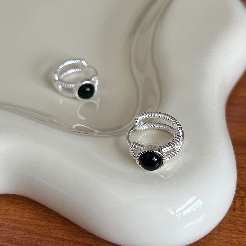 Cercei din cupru cu cerc geometric, placare electrolitică, Han Sha, stil japono-coreean