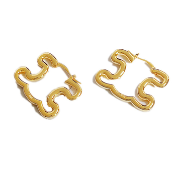 Cercei - design geometric inspirat de Arc de Triomphe, cupru, electroplacare, stil vânt rece, Bersalia