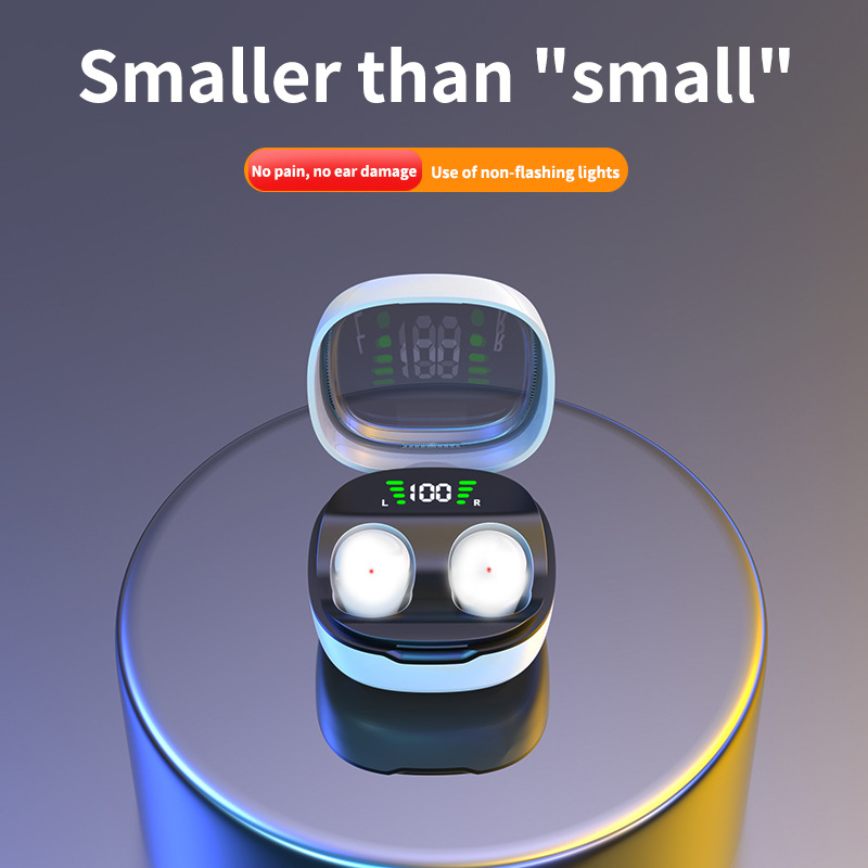 Ασύρματο ακουστικό Bluetooth για ύπνο — in-ear σχεδίαση, διπλός στερεο ήχος, Bluetooth 5.0, εμβέλεια 10 μ, αυτονομία 0–4 ώρες