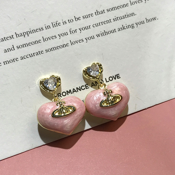 Cercei: în formă de stea, din cupru, cu zirconiu, stil lux ușor pentru femei