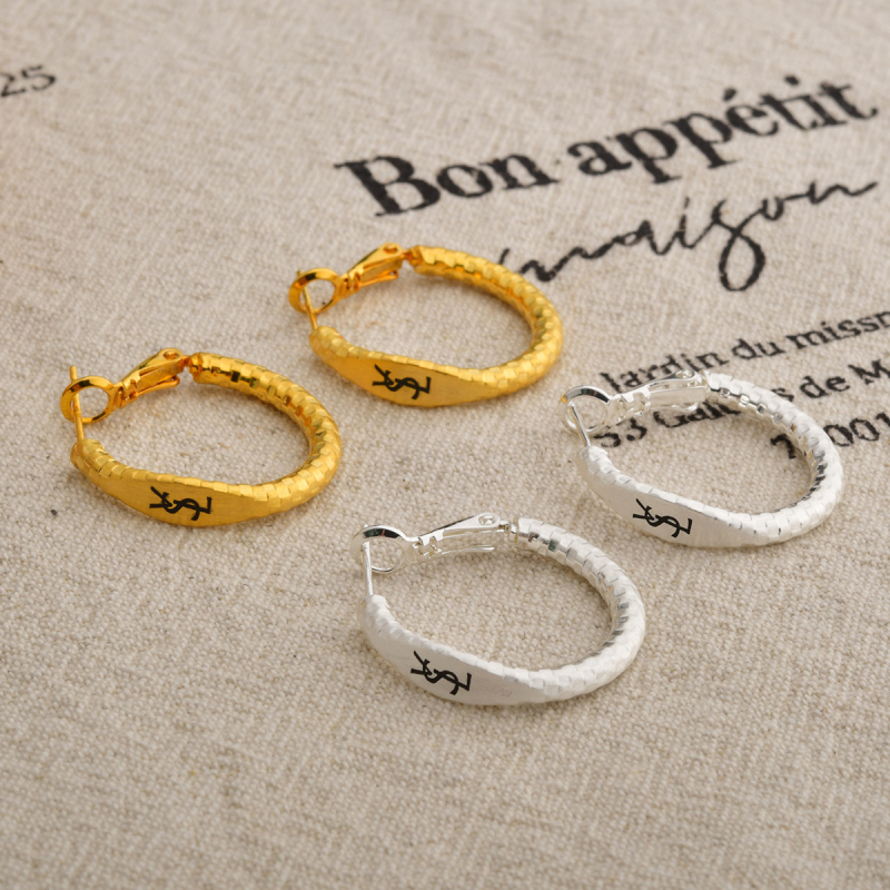 Cercei din cupru, formă litere/numere/text, placare electrolitică, brand Yihong, toamnă 2024, pentru femei