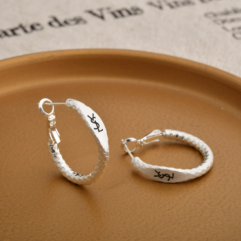 Cercei din cupru, formă litere/numere/text, placare electrolitică, brand Yihong, toamnă 2024, pentru femei