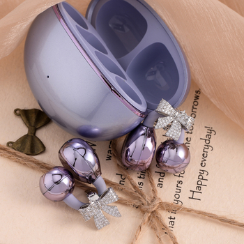 Clipuri pentru urechi în formă de fundă, din cupru, placare electroplatină, stil dulce și răcoros