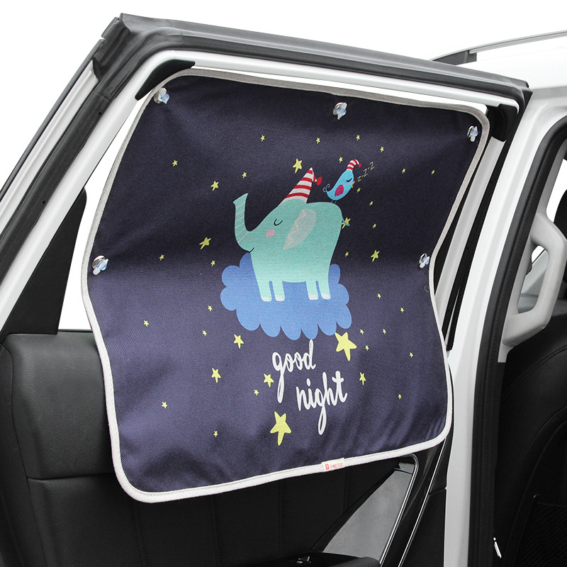 KEEP TOP Bočna zaštita automobila za sunce s vakuumom, materijal: imitacija pamuka-lana + srebrna podstava, univerzalna prilagodba, težina 192 g
