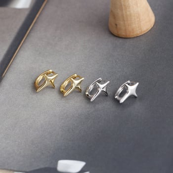 Naušnice sa zvjezdastim oblikom od srebra 925, polirane, za žene