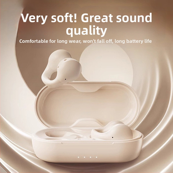 Bezvadu Bluetooth klausules ar kaula vadīšanas tehnoloģiju, auss klips, stereo, IPX4, BT 5.3, 10 m diapazons, 4–8 stundu darbība