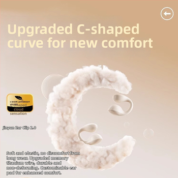 Bezvadu Bluetooth klausules ar kaula vadīšanas tehnoloģiju, auss klips, stereo, IPX4, BT 5.3, 10 m diapazons, 4–8 stundu darbība