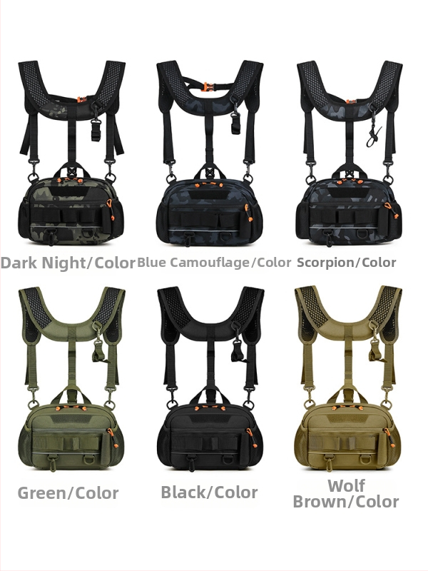 Geantă outdoor cu trei moduri (talie/umăr/ghiozdan) — impermeabilă, ultraușoară, capacitate extensibilă, curea cu pernă de aer, Oxford material