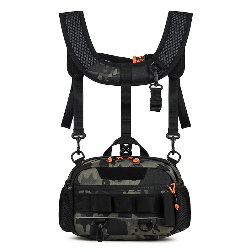 Geantă outdoor cu trei moduri (talie/umăr/ghiozdan) — impermeabilă, ultraușoară, capacitate extensibilă, curea cu pernă de aer, Oxford material