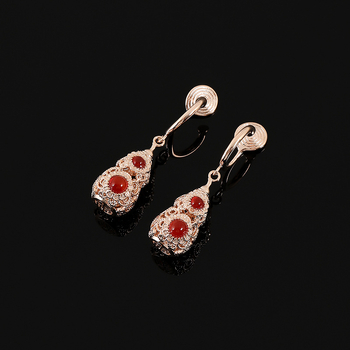 Clipsuri pentru urechi din cupru, în formă de dovleac, EH1387, placare electro, stil chinezesc, retro literar, accesorii pentru femei