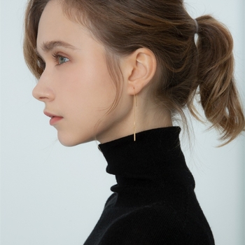 S925 ezüst fülbevaló füzér dizájnnal, japán–koreai stílus, modell ONNEX-02