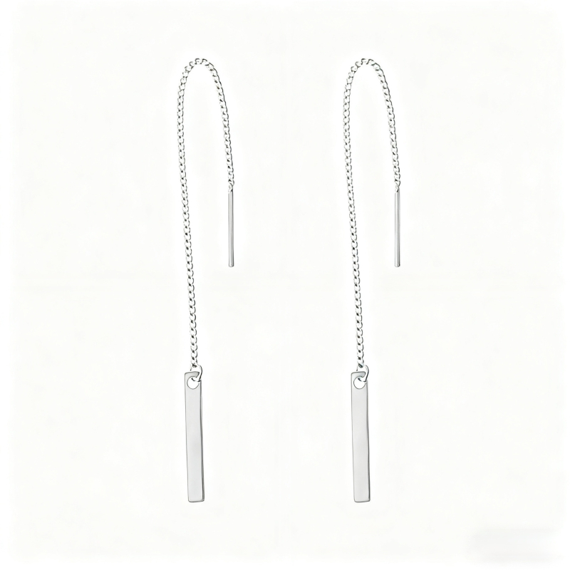 S925 ezüst fülbevaló füzér dizájnnal, japán–koreai stílus, modell ONNEX-02