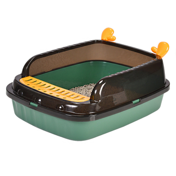 Κουτί άμμου γάτας με υψηλό φράγμα, αποσπώμενο, ημι-κλειστός σχεδιασμός, για γατάκια, ABS πλαστικό