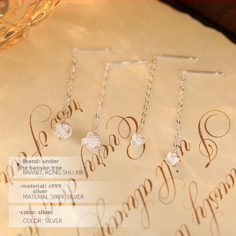 Auskari Under the Banyan Tree – 99% sudrabs, kapveida forma ar ģeometrisku kulonu, sievietēm (Materiāls: Sudrabs 99%; Stils: kapveida/ģeometrisks; Kategorija: Auskari; Auditorija: Sievietes)