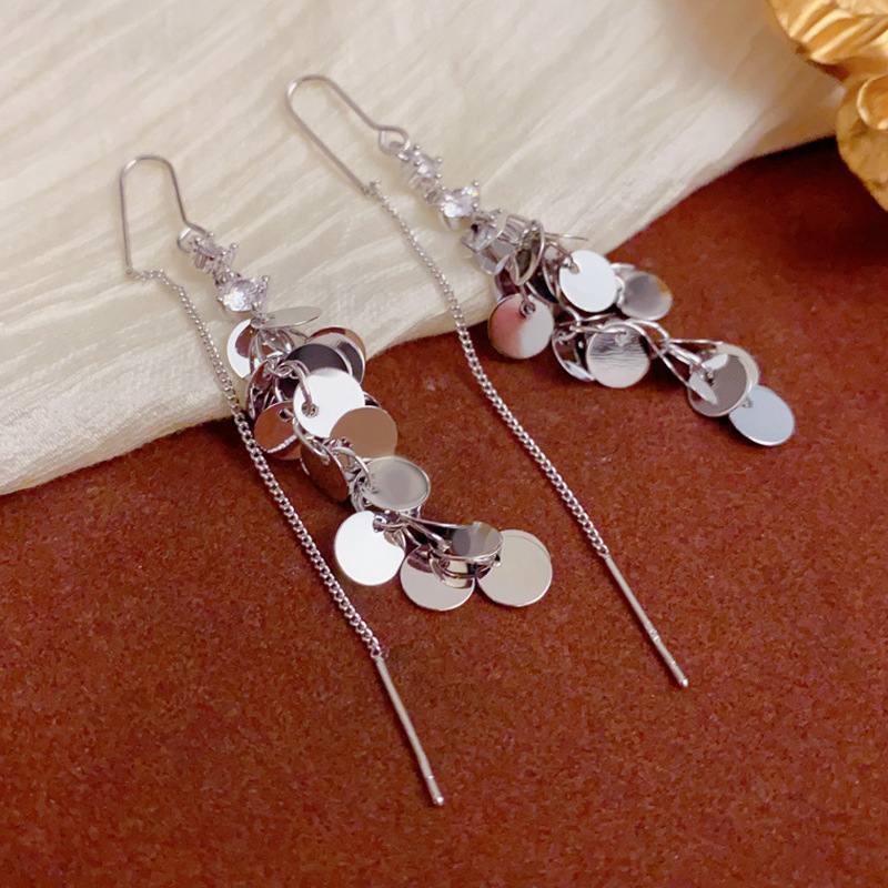 Réz fülbevalók geometriai formával, Hs.dpr márka, nőknek, egyszerű stílus, ősz 2025