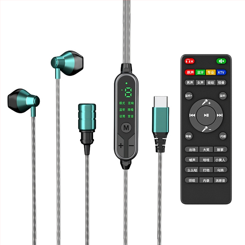 Káblové slúchadlá s Type-C konektorom, 14,2 mm meniče, frekvenčný rozsah 20 Hz–20 kHz, vstavaný mikrofón, monitorovanie v uchu s diaľkovým ovládačom