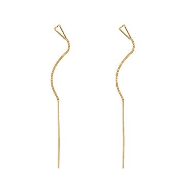 Fülbevaló, 925-ös ezüst, csepp alak, koreai stílus, friss és édes