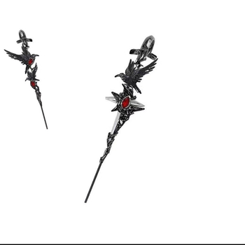 Cercei – Seria Spinii, Corbul Negru, Cercei cu încrustații rhinestones, Cupru, placare electrolitică, Origine Yiwu