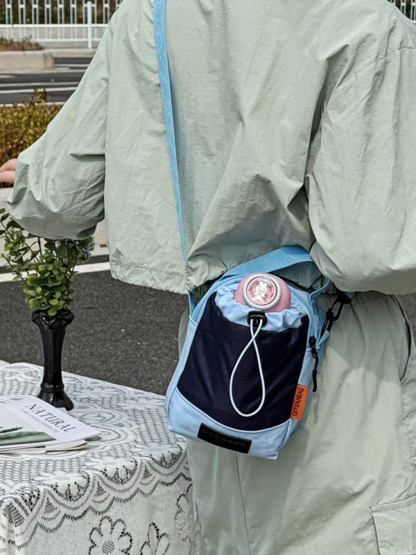 Najlon torbica za bocu vode crossbody s pretincom za telefon, zatvarač – Wenyan