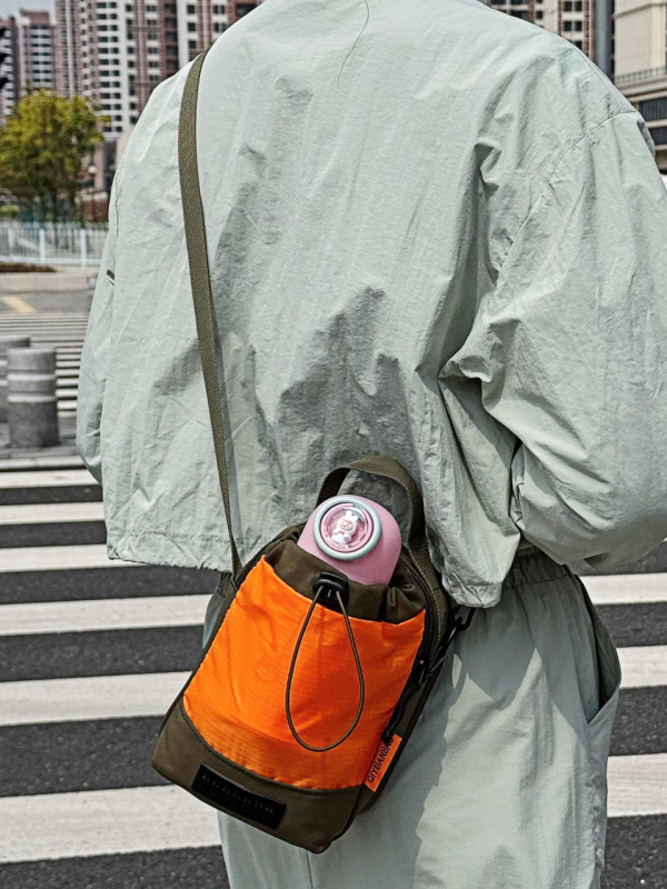 Najlon torbica za bocu vode crossbody s pretincom za telefon, zatvarač – Wenyan