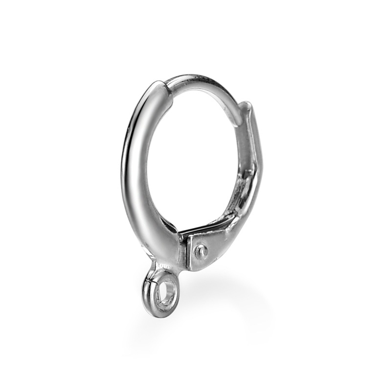 S925 geometrijske naušnice s držačem za bisere, polirani završetak, unisex casual stil