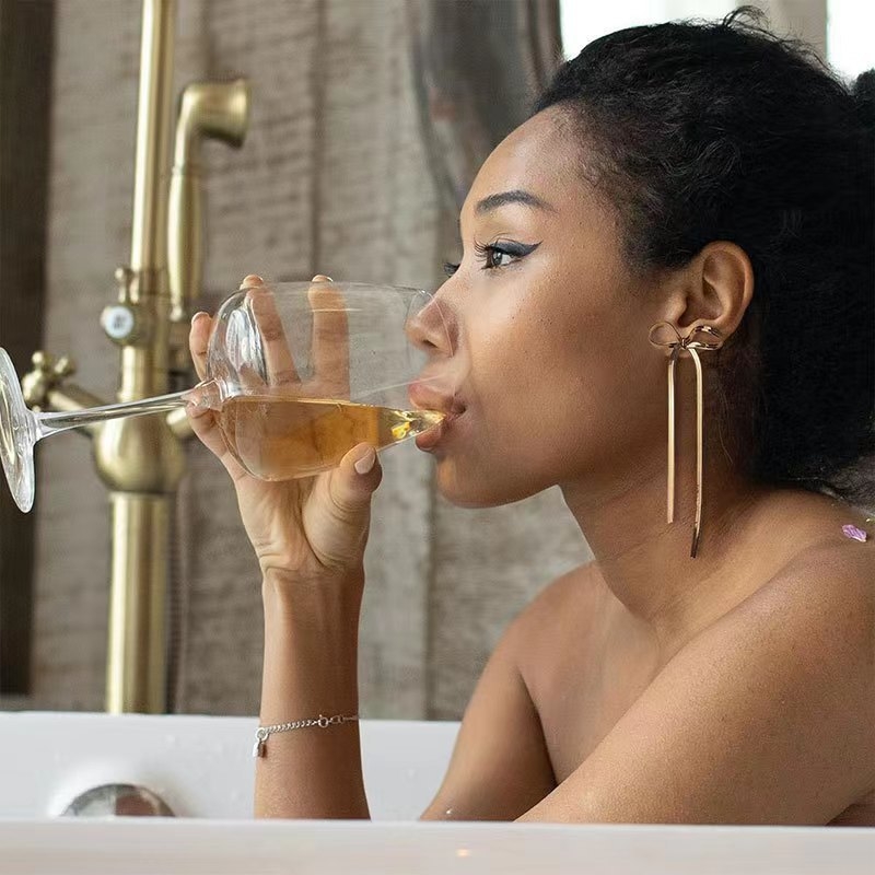 Cercei cu funda, cupru, placare electrolitică, Feiyue, pentru femei