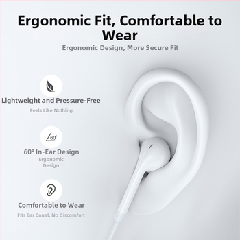Káblové in-ear slúchadlá s integrovaným mikrofónom, 3,5 mm priamy konektor, kompatibilné s Huawei/Oppo/Xiaomi/Vivo