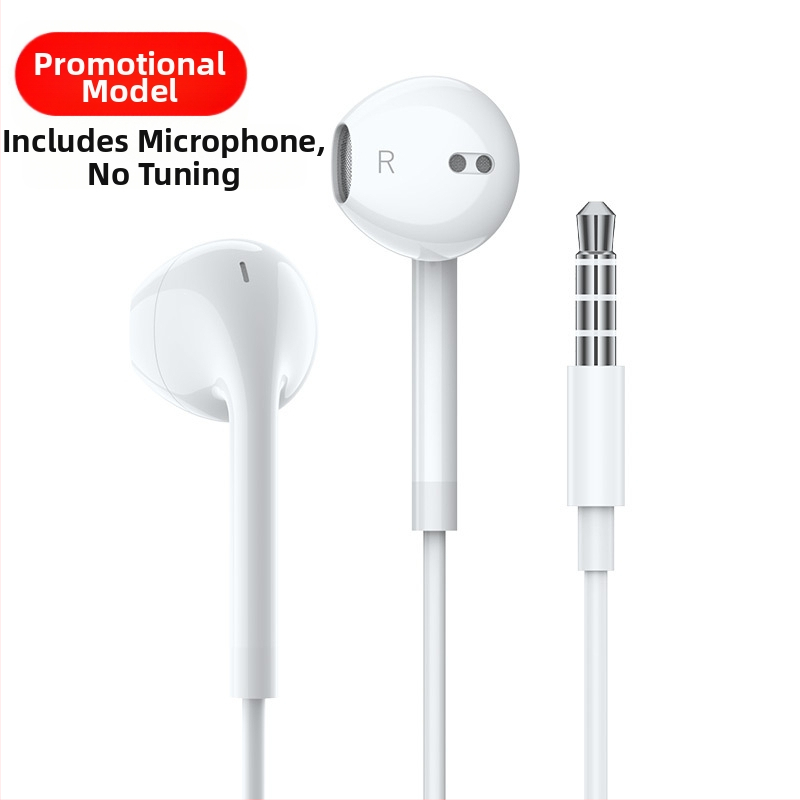 Káblové in-ear slúchadlá s integrovaným mikrofónom, 3,5 mm priamy konektor, kompatibilné s Huawei/Oppo/Xiaomi/Vivo