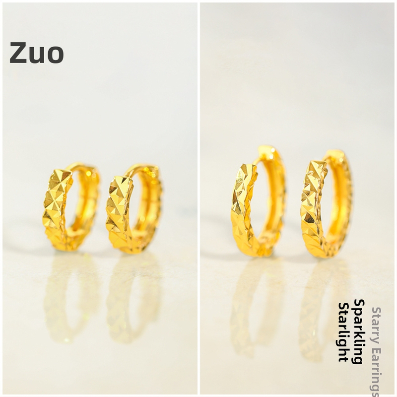 Ženske geometrijske bakrene naušnice, elektroplatinirane, vintage stil