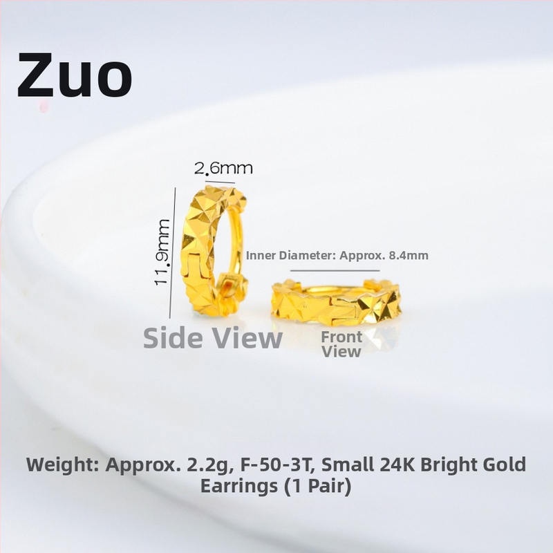 Ženske geometrijske bakrene naušnice, elektroplatinirane, vintage stil